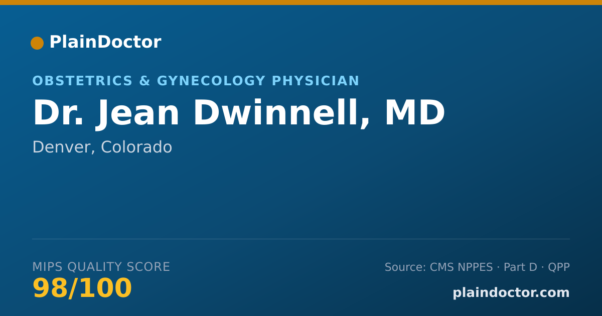 Shareable card for Jean Dwinnell, MD - Obstetrics & Gynecology Physician, Denver, CO