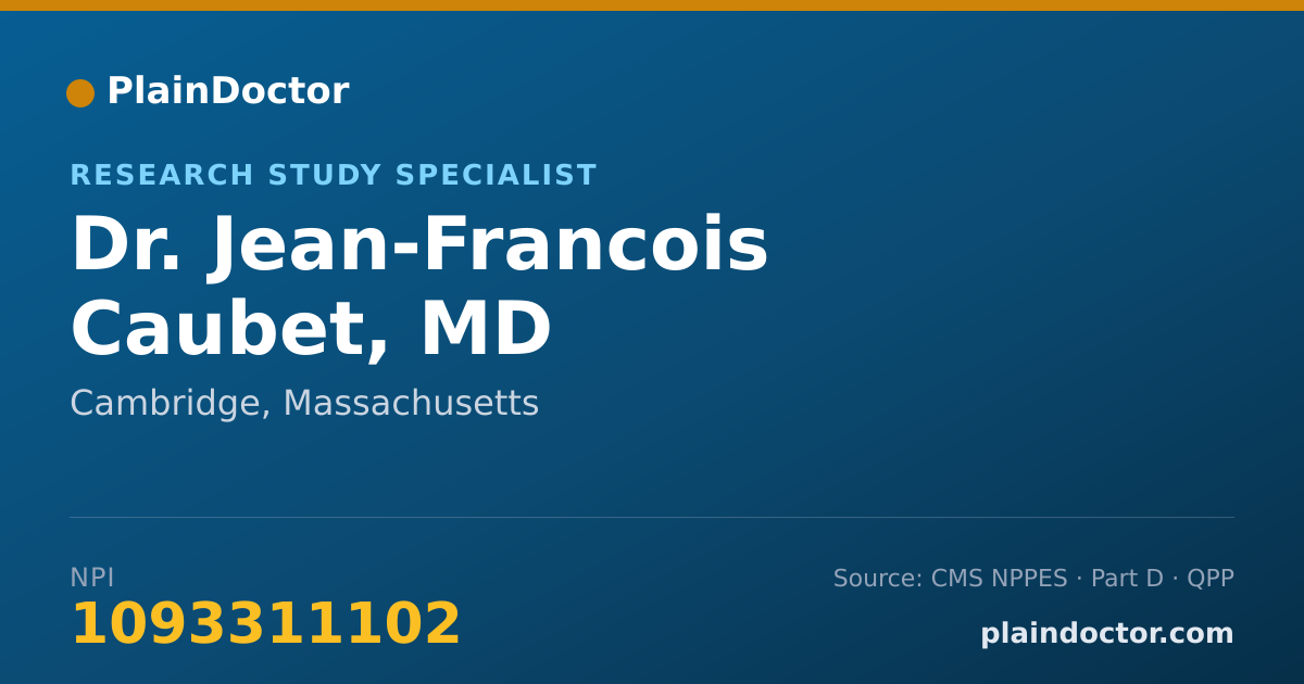 Shareable card for Jean-Francois Caubet, MD - Research Study Specialist, Cambridge, MA