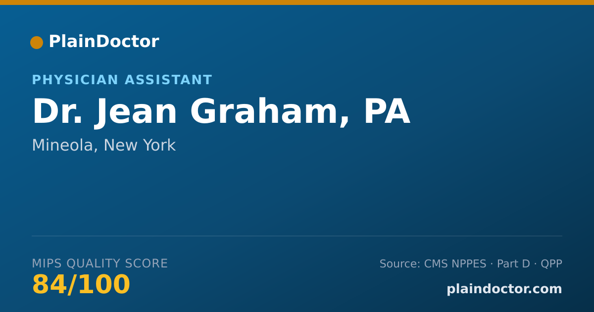Shareable card for Jean Graham, PA - Physician Assistant, Mineola, NY