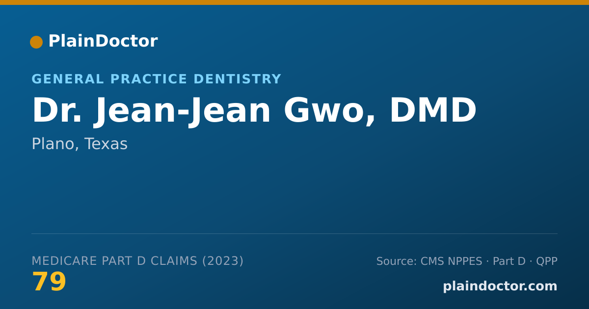 Shareable card for Jean-Jean Gwo, DMD - General Practice Dentistry, Plano, TX