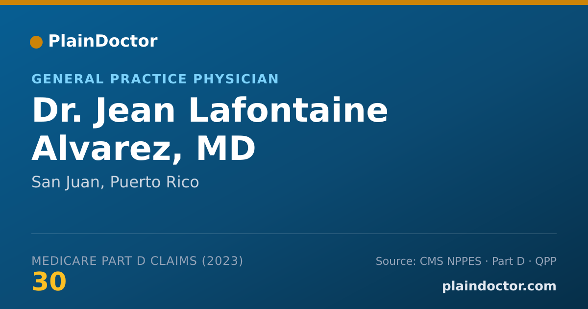 Shareable card for Jean Lafontaine Alvarez, MD - General Practice Physician, San Juan, PR