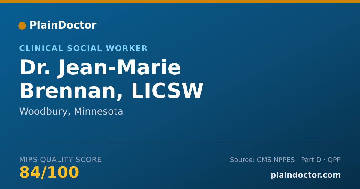 Shareable card for Jean-Marie Brennan, LICSW - Clinical Social Worker, Woodbury, MN
