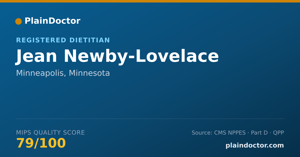 Shareable card for Jean Newby-Lovelace - Registered Dietitian, Minneapolis, MN