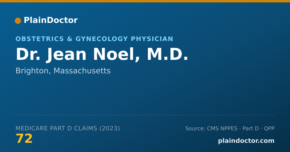 Shareable card for Jean Noel, M.D. - Obstetrics & Gynecology Physician, Brighton, MA