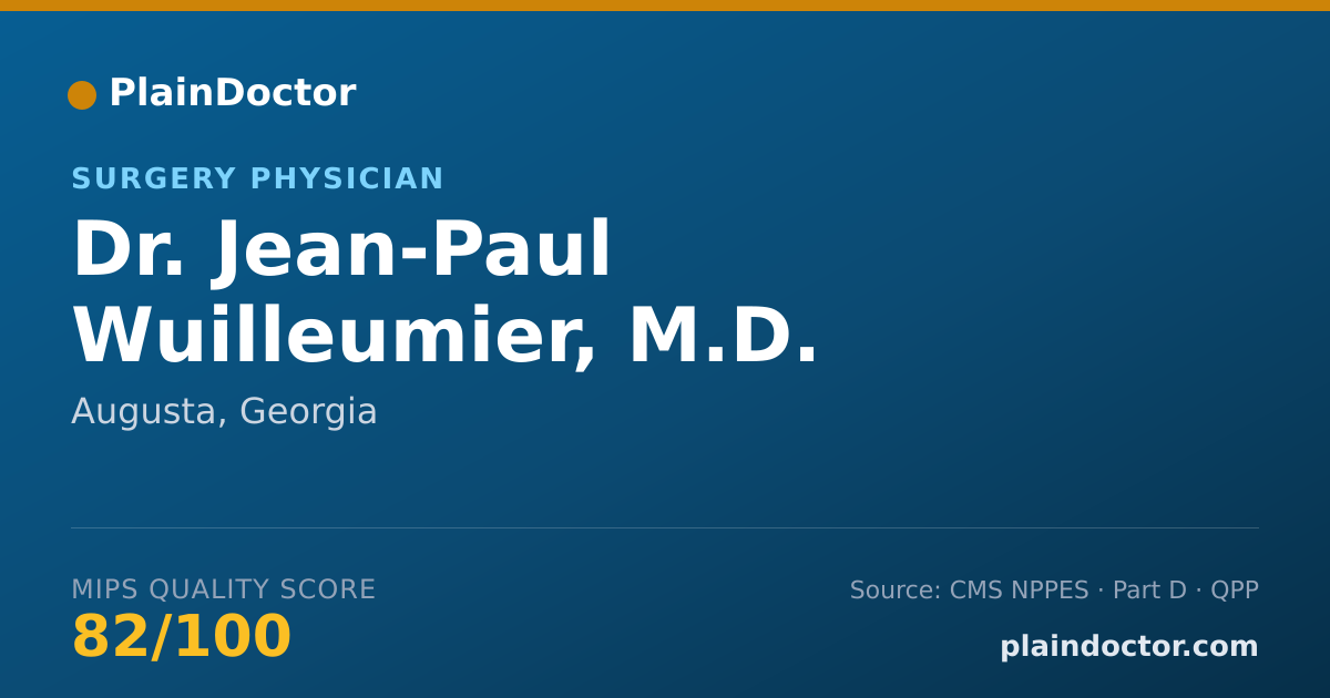 Shareable card for Jean-Paul Wuilleumier, M.D. - Surgery Physician, Augusta, GA