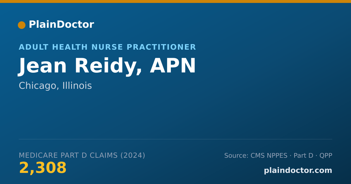 Shareable card for Jean Reidy, APN - Adult Health Nurse Practitioner, Chicago, IL