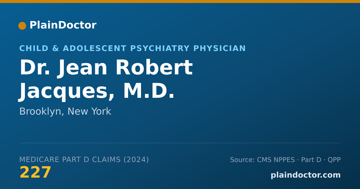 Shareable card for Jean Robert Jacques, M.D. - Child & Adolescent Psychiatry Physician, Brooklyn, NY