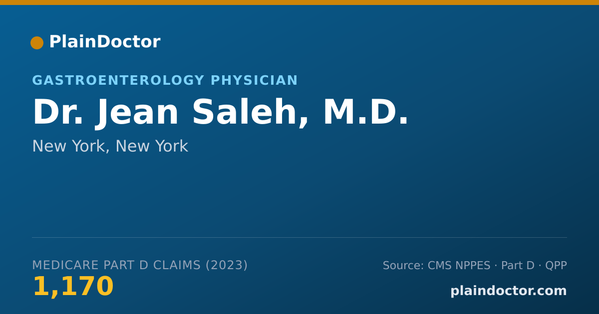 Shareable card for Jean Saleh, M.D. - Gastroenterology Physician, New York, NY
