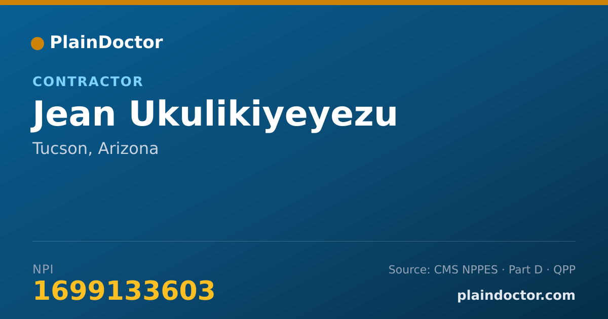 Shareable card for Jean Ukulikiyeyezu - Contractor, Tucson, AZ