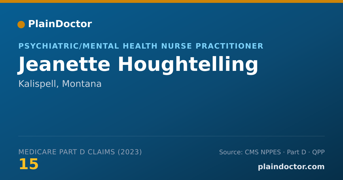 Shareable card for Jeanette Houghtelling - Psychiatric/Mental Health Nurse Practitioner, Kalispell, MT