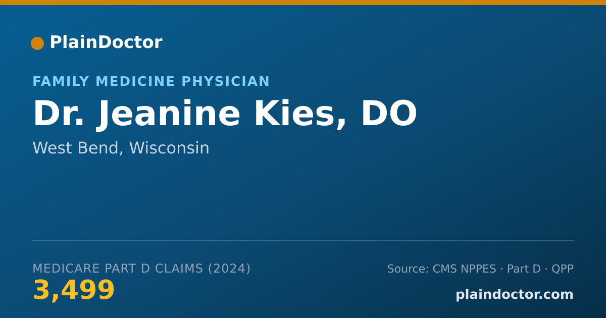 Shareable card for Jeanine Kies, DO - Family Medicine Physician, West Bend, WI