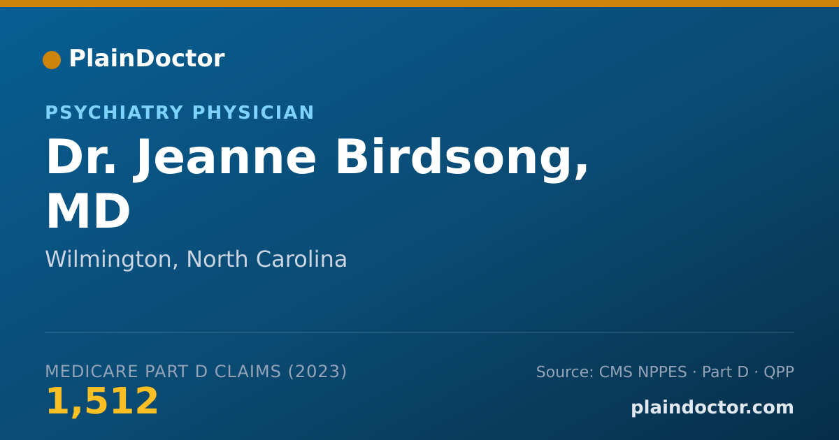 Shareable card for Jeanne Birdsong, MD - Psychiatry Physician, Wilmington, NC