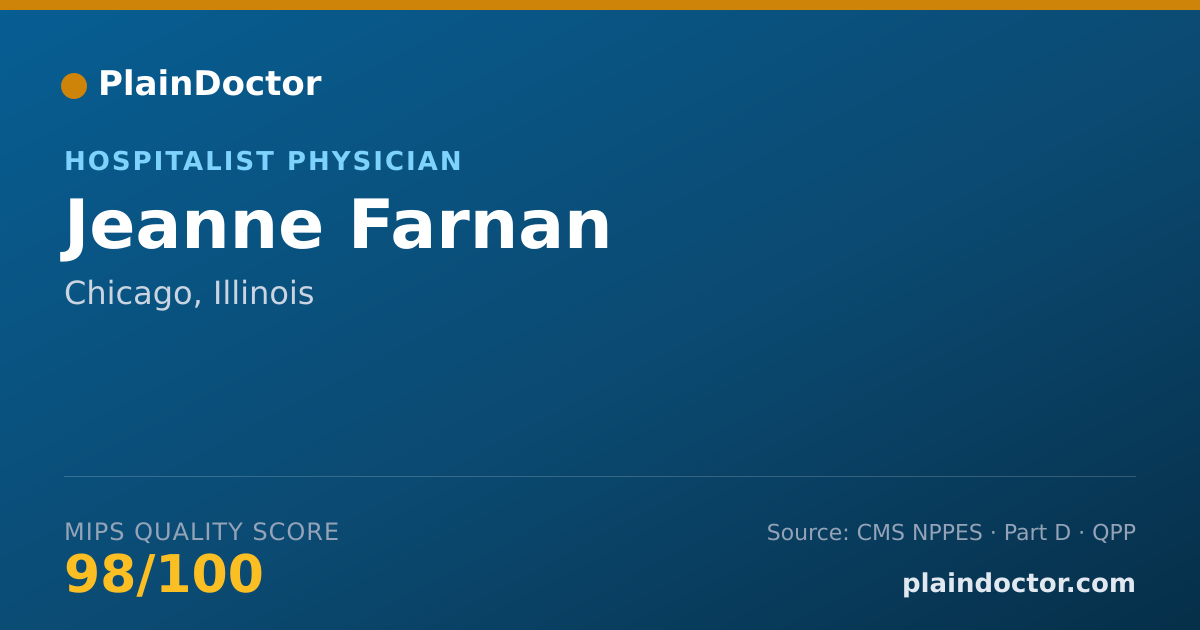 Shareable card for Jeanne Farnan - Hospitalist Physician, Chicago, IL