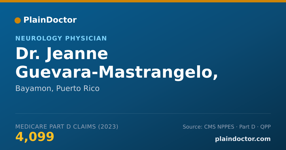 Shareable card for Jeanne Guevara-Mastrangelo, MD - Neurology Physician, Bayamon, PR