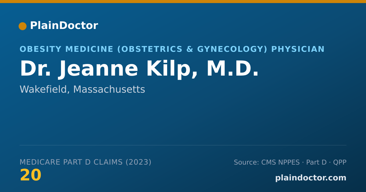 Shareable card for Jeanne Kilp, M.D. - Obesity Medicine (Obstetrics & Gynecology) Physician, Wakefield, MA