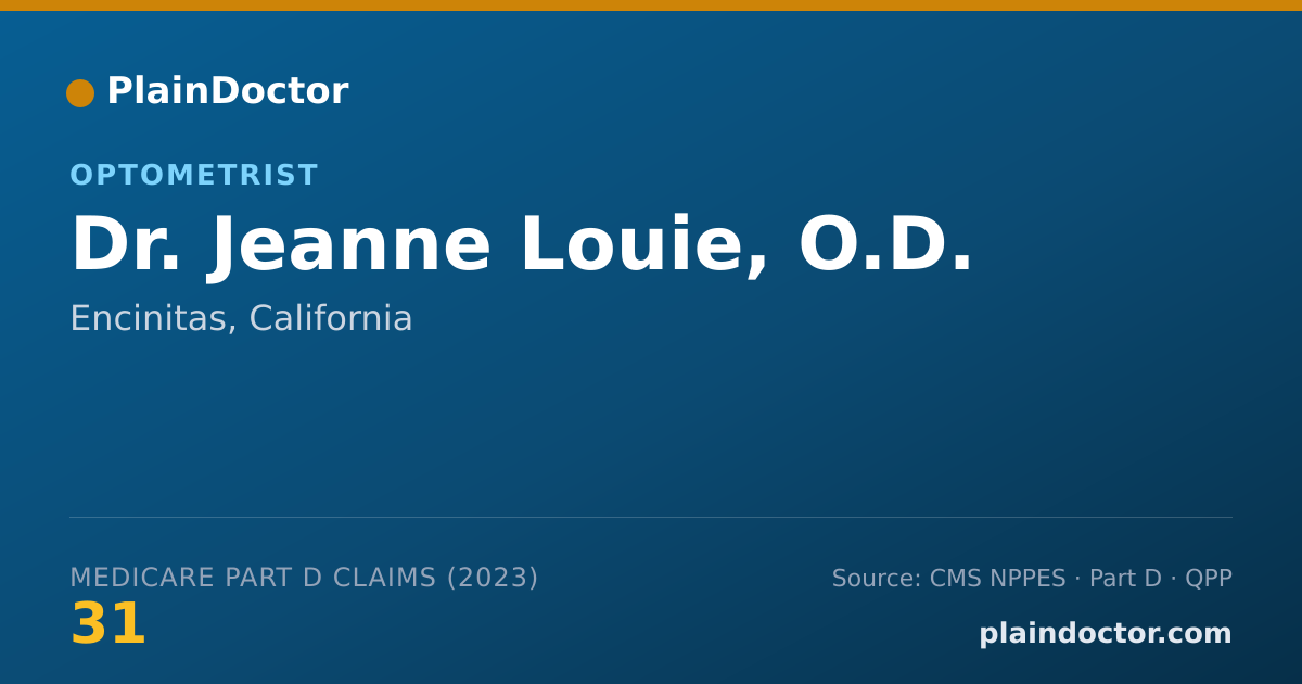 Shareable card for Jeanne Louie, O.D. - Optometrist, Encinitas, CA