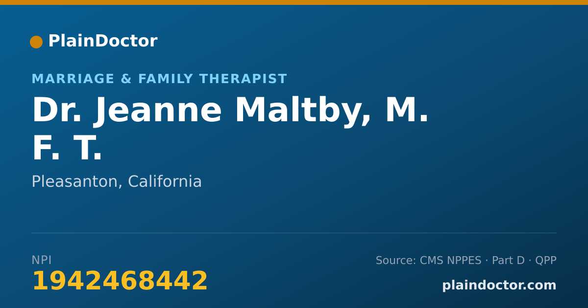 Shareable card for Jeanne Maltby, M. F. T. - Marriage & Family Therapist, Pleasanton, CA