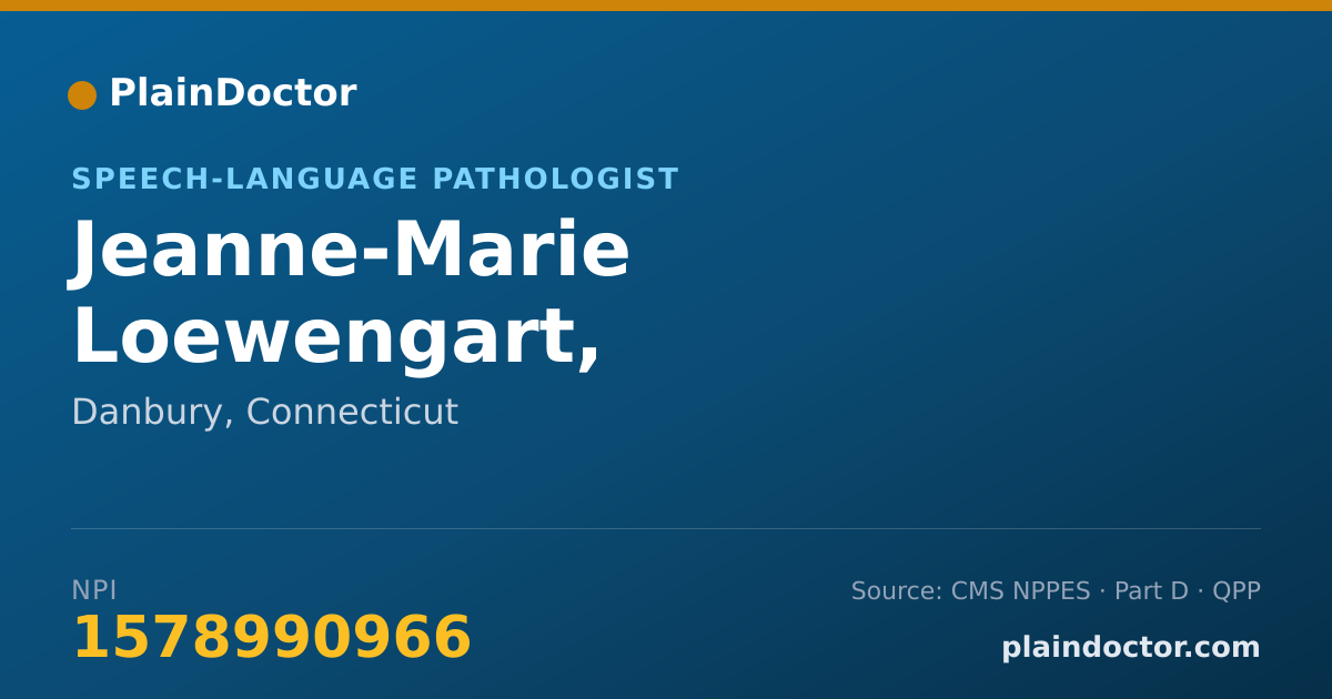 Shareable card for Jeanne-Marie Loewengart, M.S.CCC/SLP - Speech-Language Pathologist, Danbury, CT