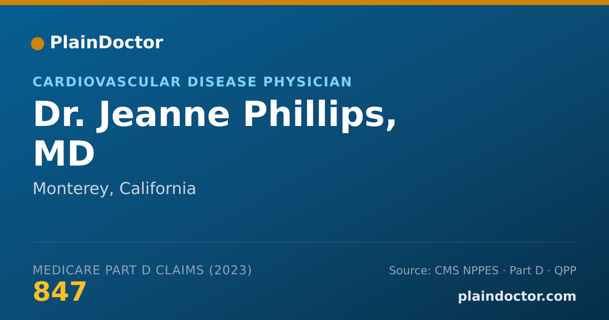 Shareable card for Jeanne Phillips, MD - Cardiovascular Disease Physician, Monterey, CA
