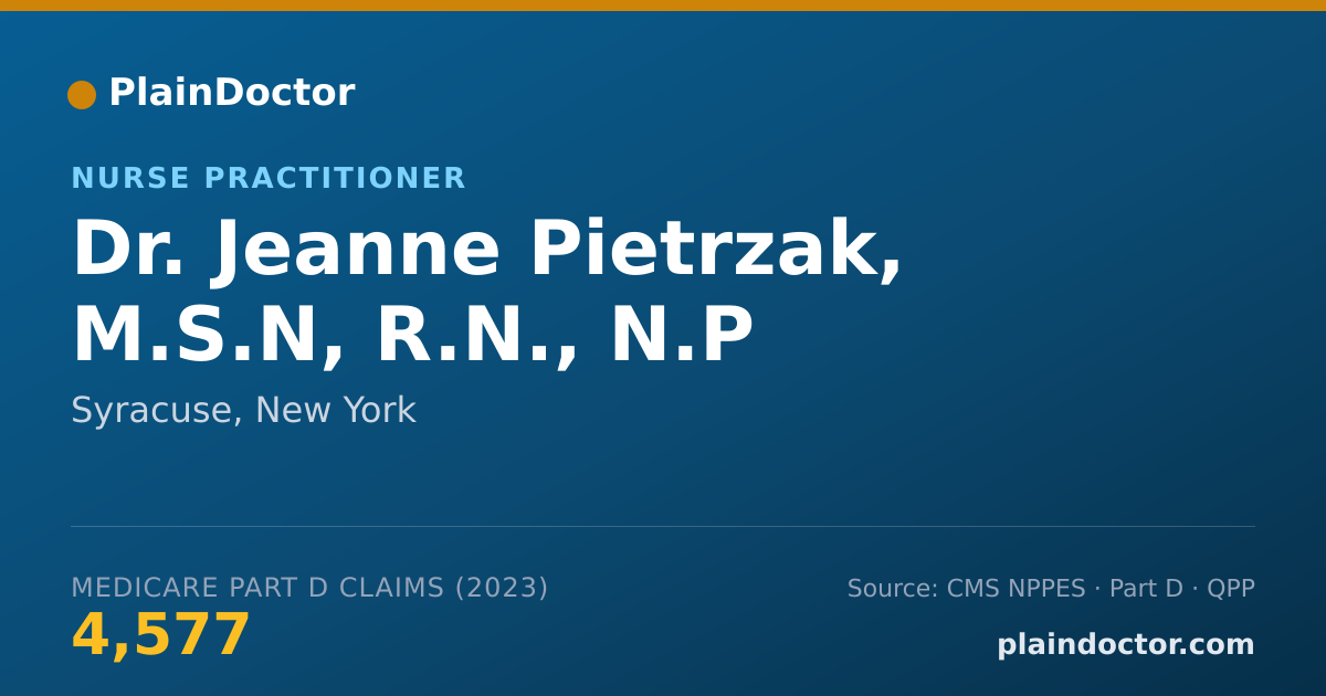Shareable card for Jeanne Pietrzak, M.S.N, R.N., N.P - Nurse Practitioner, Syracuse, NY