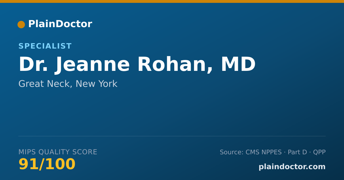Shareable card for Jeanne Rohan, MD - Specialist, Great Neck, NY