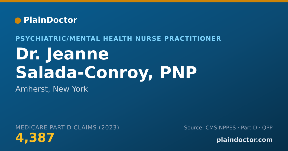 Shareable card for Jeanne Salada-Conroy, PNP - Psychiatric/Mental Health Nurse Practitioner, Amherst, NY