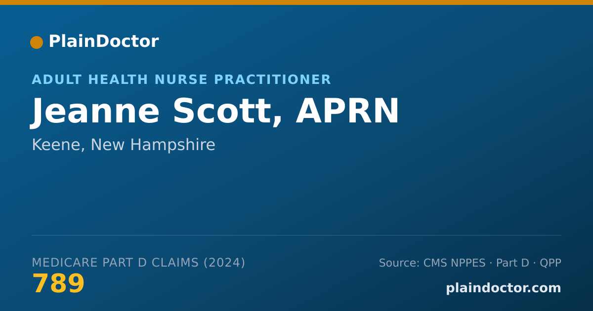 Shareable card for Jeanne Scott, APRN - Adult Health Nurse Practitioner, Keene, NH