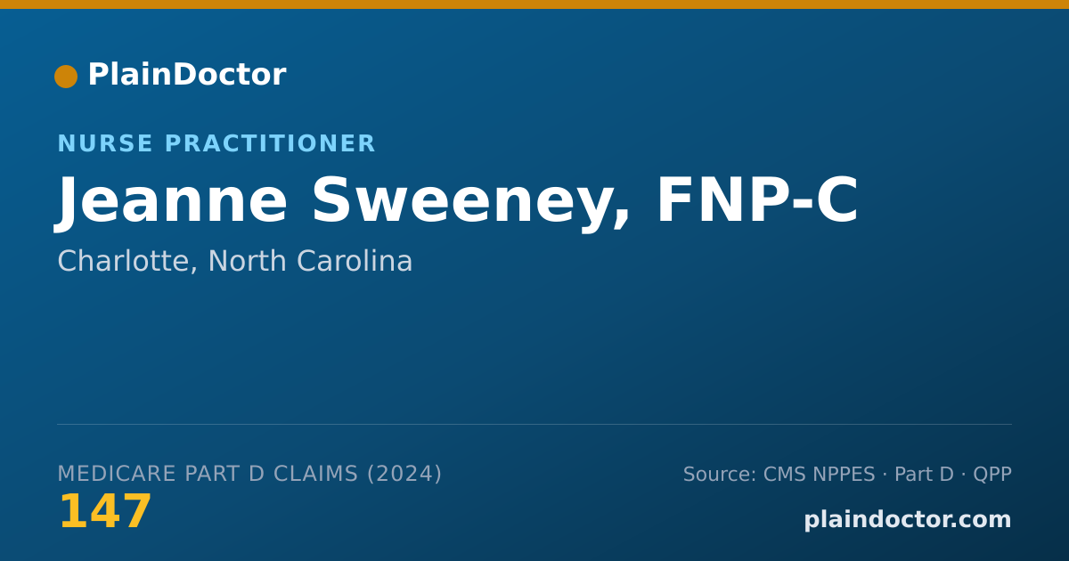 Shareable card for Jeanne Sweeney, FNP-C - Family Nurse Practitioner, Charlotte, NC