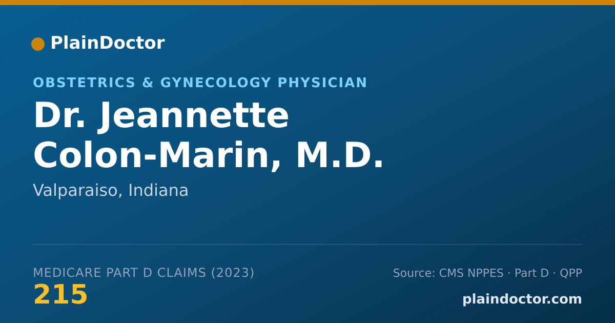 Shareable card for Jeannette Colon-Marin, M.D. - Obstetrics & Gynecology Physician, Valparaiso, IN