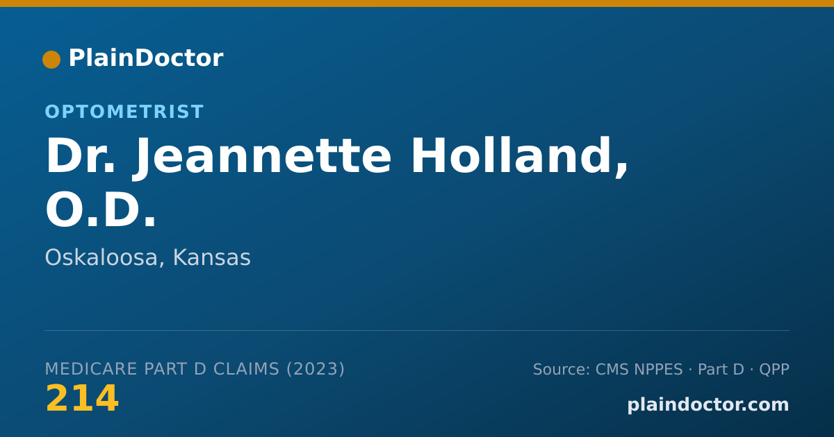 Shareable card for Jeannette Holland, O.D. - Optometrist, Oskaloosa, KS