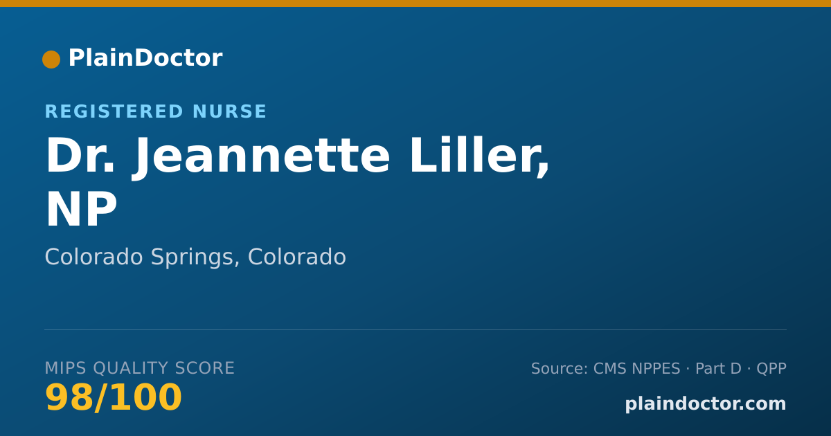 Shareable card for Jeannette Liller, NP - Registered Nurse, Colorado Springs, CO