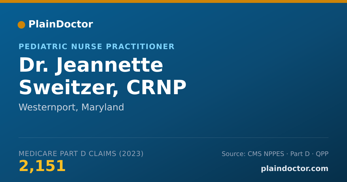Shareable card for Jeannette Sweitzer, CRNP - Pediatric Nurse Practitioner, Westernport, MD