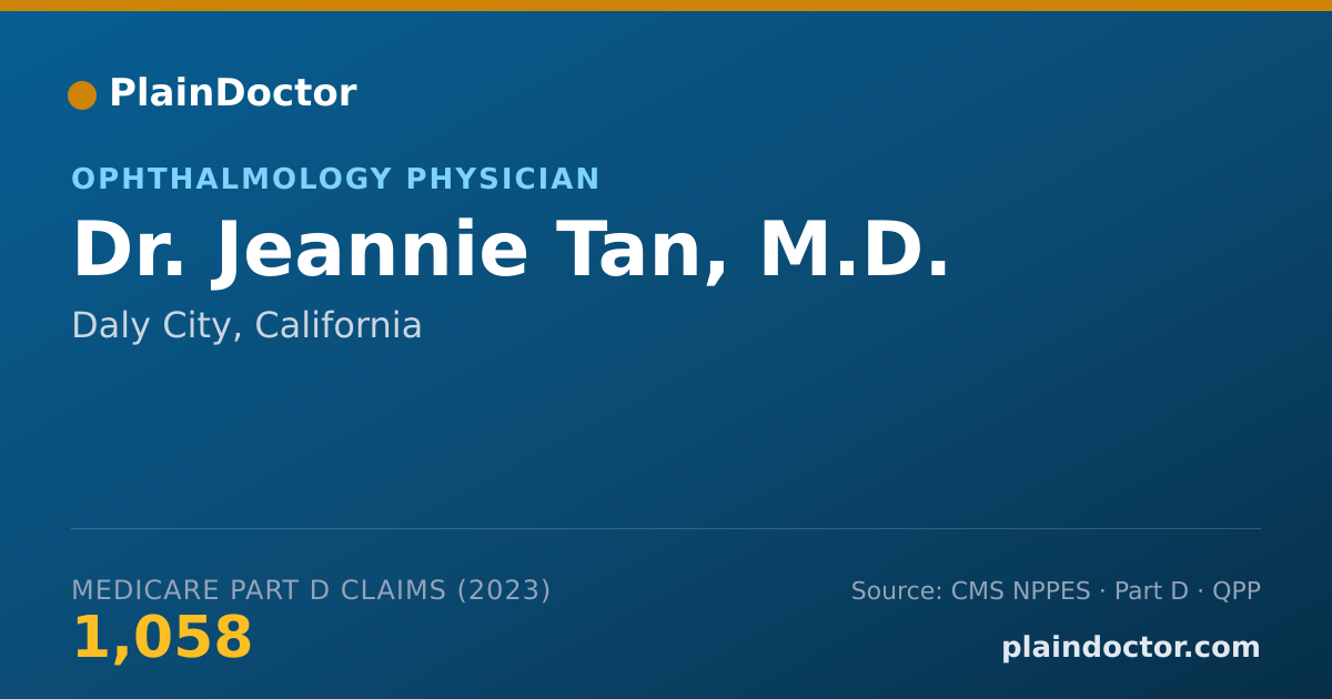 Shareable card for Jeannie Tan, M.D. - Ophthalmology Physician, Daly City, CA