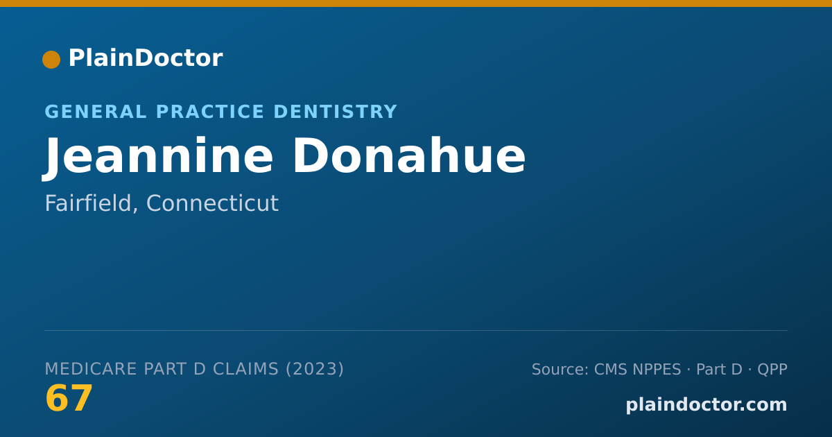 Shareable card for Jeannine Donahue - General Practice Dentistry, Fairfield, CT