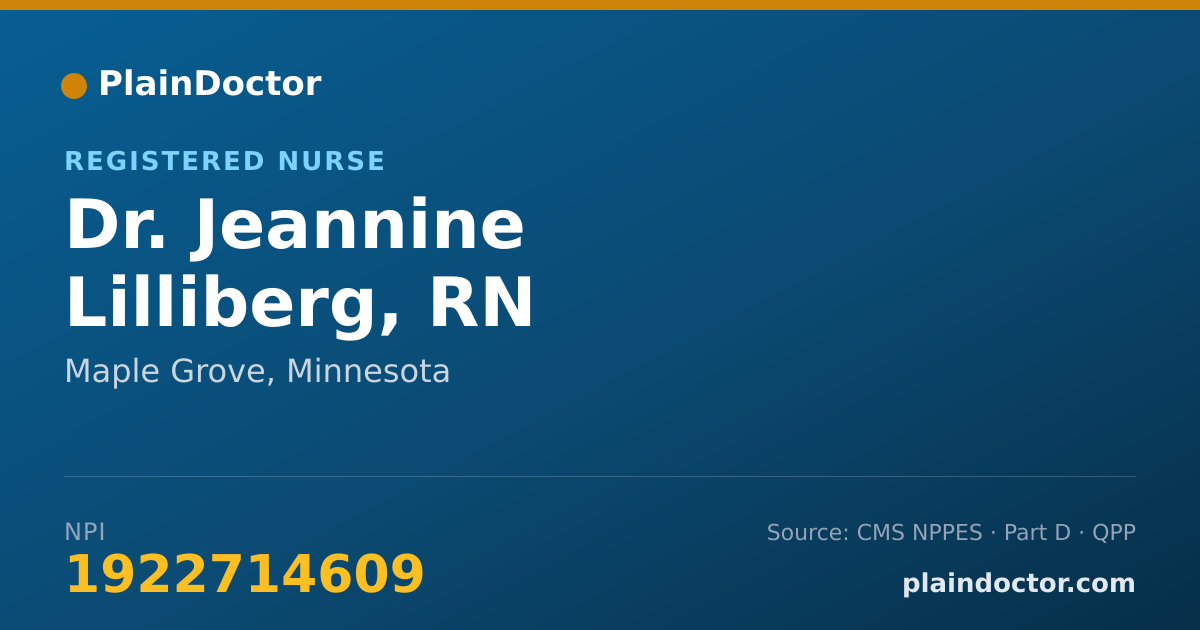 Shareable card for Jeannine Lilliberg, RN - Registered Nurse, Maple Grove, MN