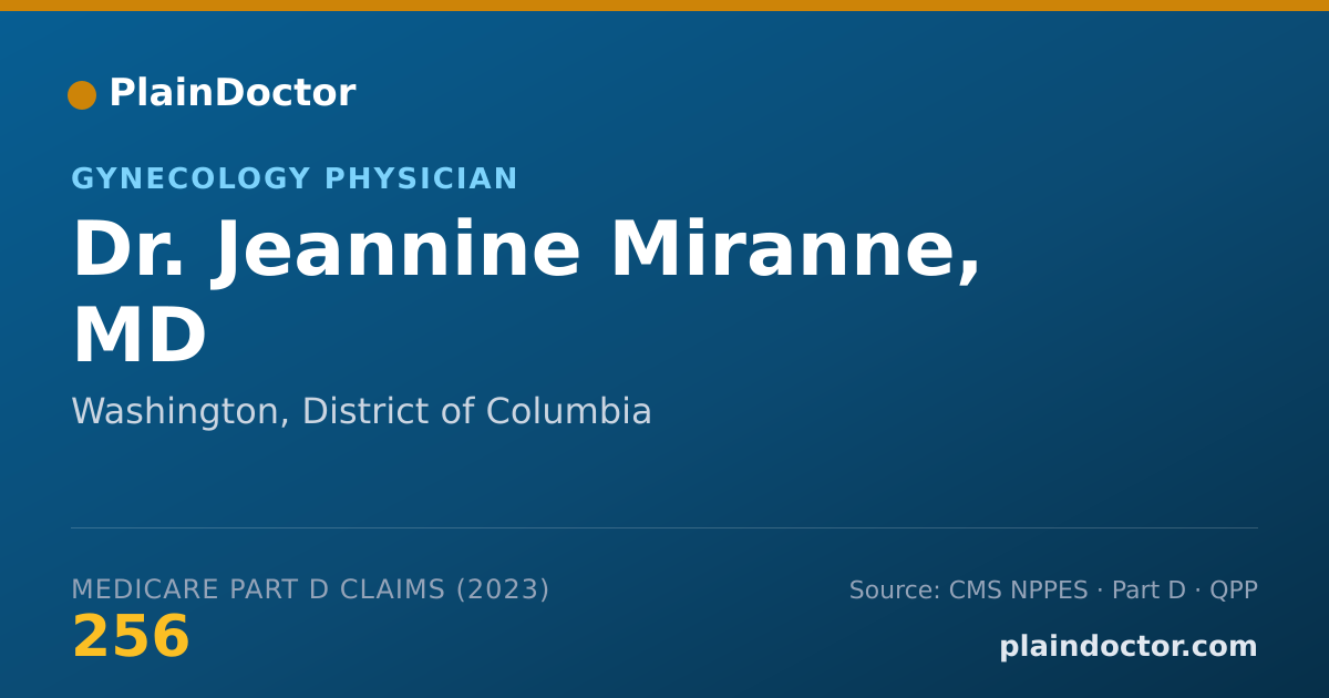 Shareable card for Jeannine Miranne, MD - Gynecology Physician, Washington, DC