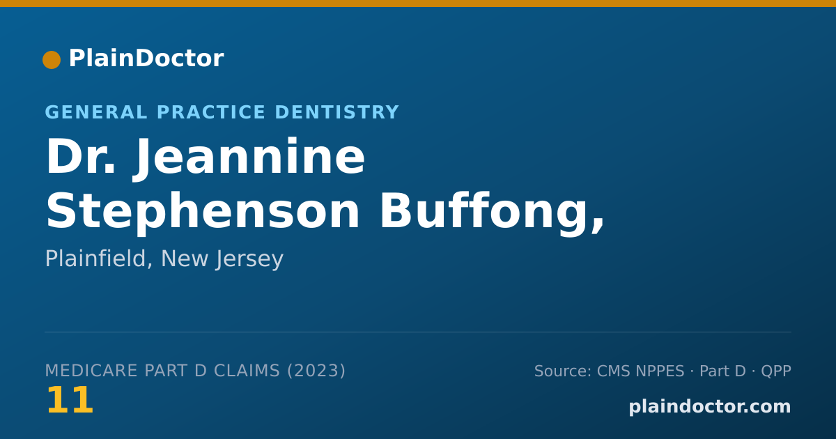 Shareable card for Jeannine Stephenson Buffong, DMD - General Practice Dentistry, Plainfield, NJ