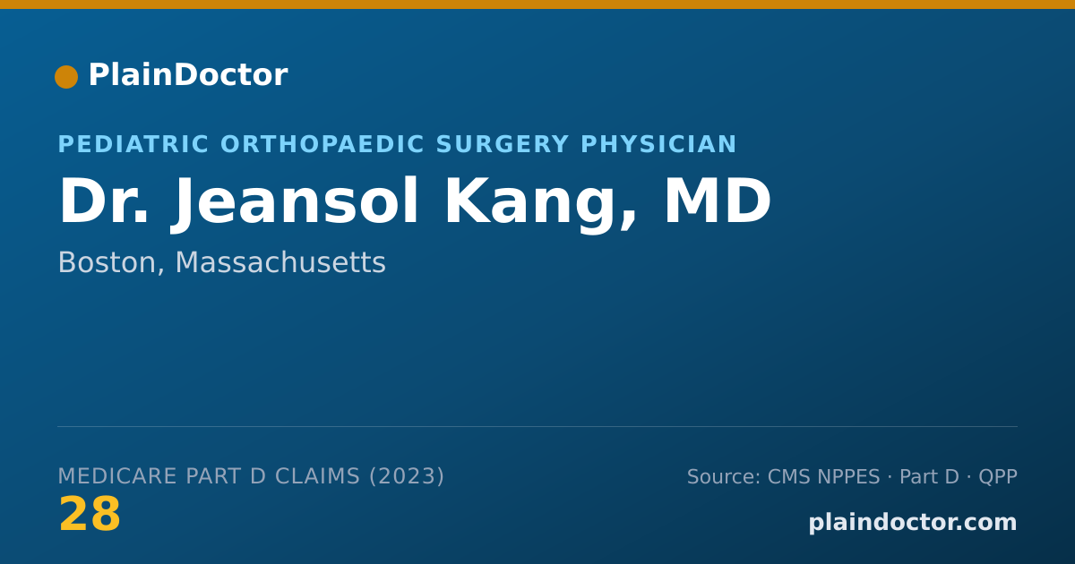 Shareable card for Jeansol Kang, MD - Pediatric Orthopaedic Surgery Physician, Boston, MA