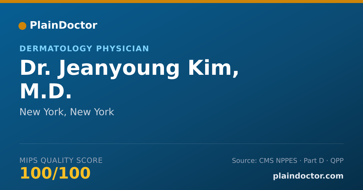 Shareable card for Jeanyoung Kim, M.D. - Dermatology Physician, New York, NY