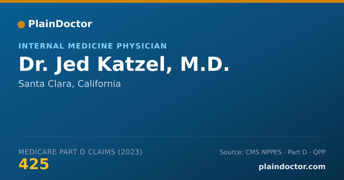 Shareable card for Jed Katzel, M.D. - Internal Medicine Physician, Santa Clara, CA