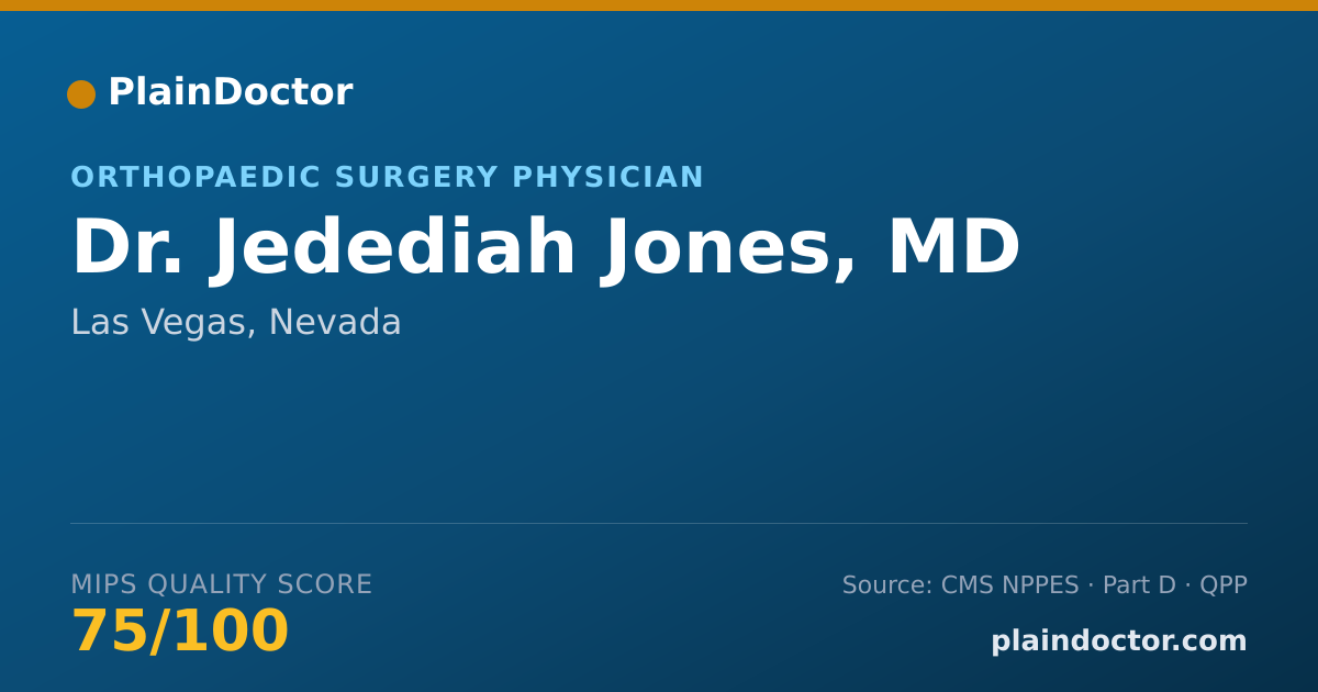 Shareable card for Jedediah Jones, MD - Orthopaedic Hand Surgery Physician, Las Vegas, NV