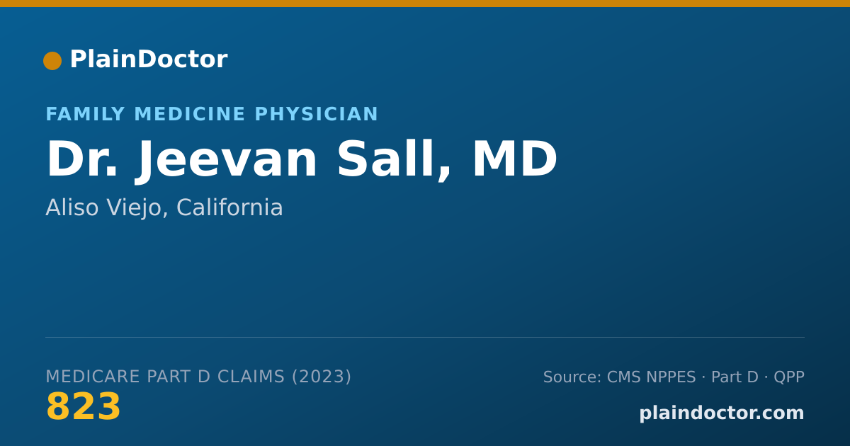 Shareable card for Jeevan Sall, MD - Family Medicine Physician, Aliso Viejo, CA
