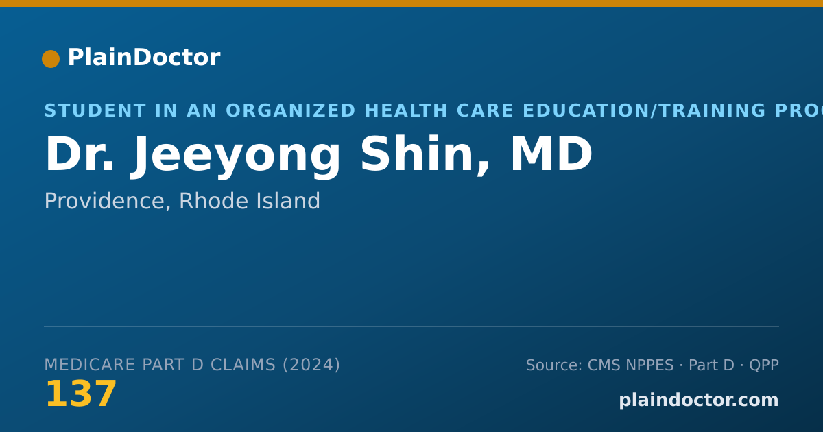 Shareable card for Jeeyong Shin, MD - Student in an Organized Health Care Education/Training Program, Providence, RI