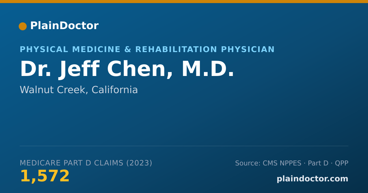 Shareable card for Jeff Chen, M.D. - Physical Medicine & Rehabilitation Physician, Walnut Creek, CA