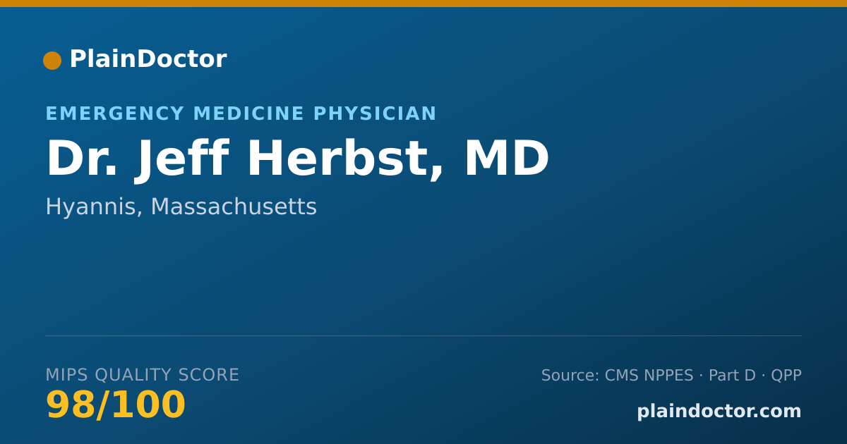 Shareable card for Jeff Herbst, MD - Emergency Medicine Physician, Hyannis, MA