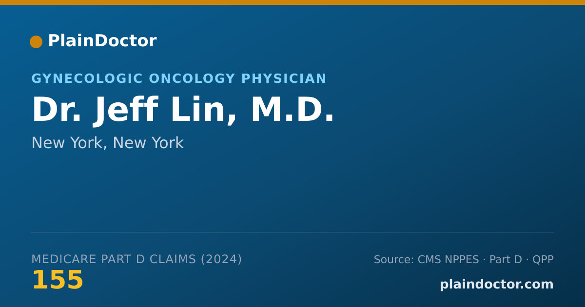 Shareable card for Jeff Lin, M.D. - Gynecologic Oncology Physician, New York, NY