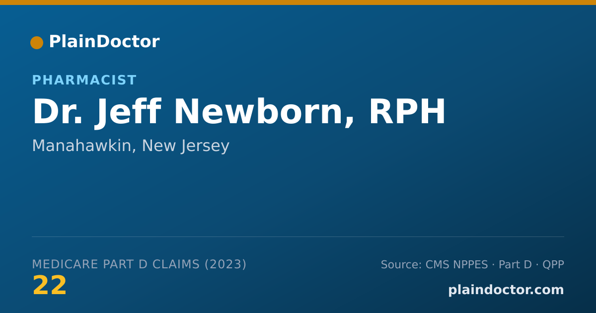 Shareable card for Jeff Newborn, RPH - Pharmacist, Manahawkin, NJ