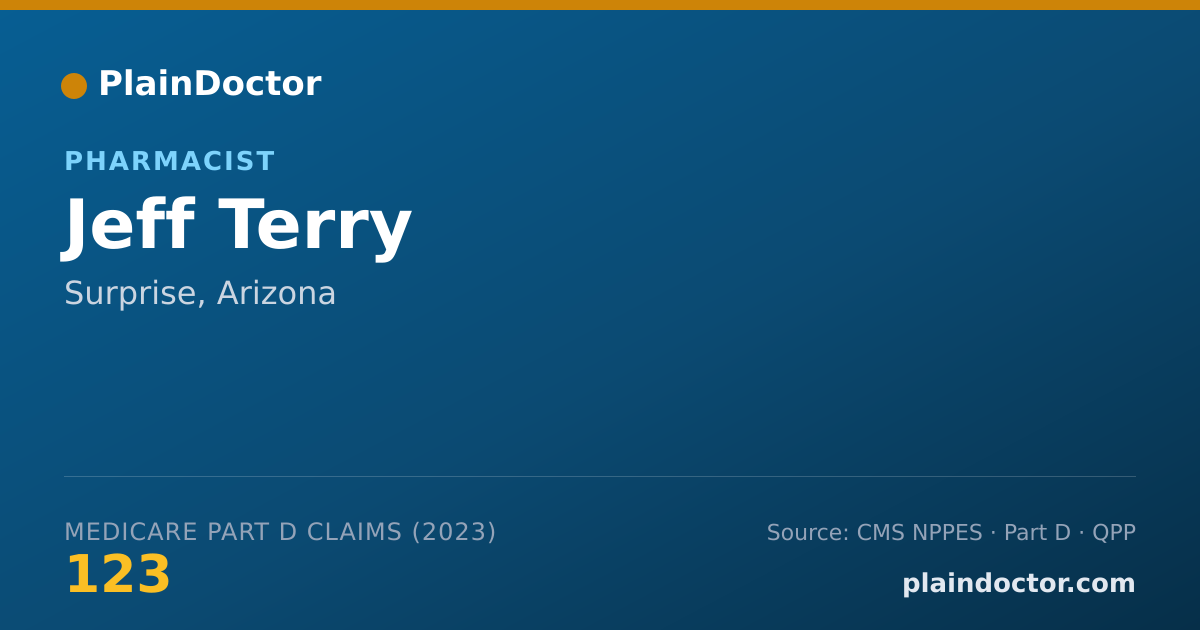 Shareable card for Jeff Terry - Pharmacist, Surprise, AZ
