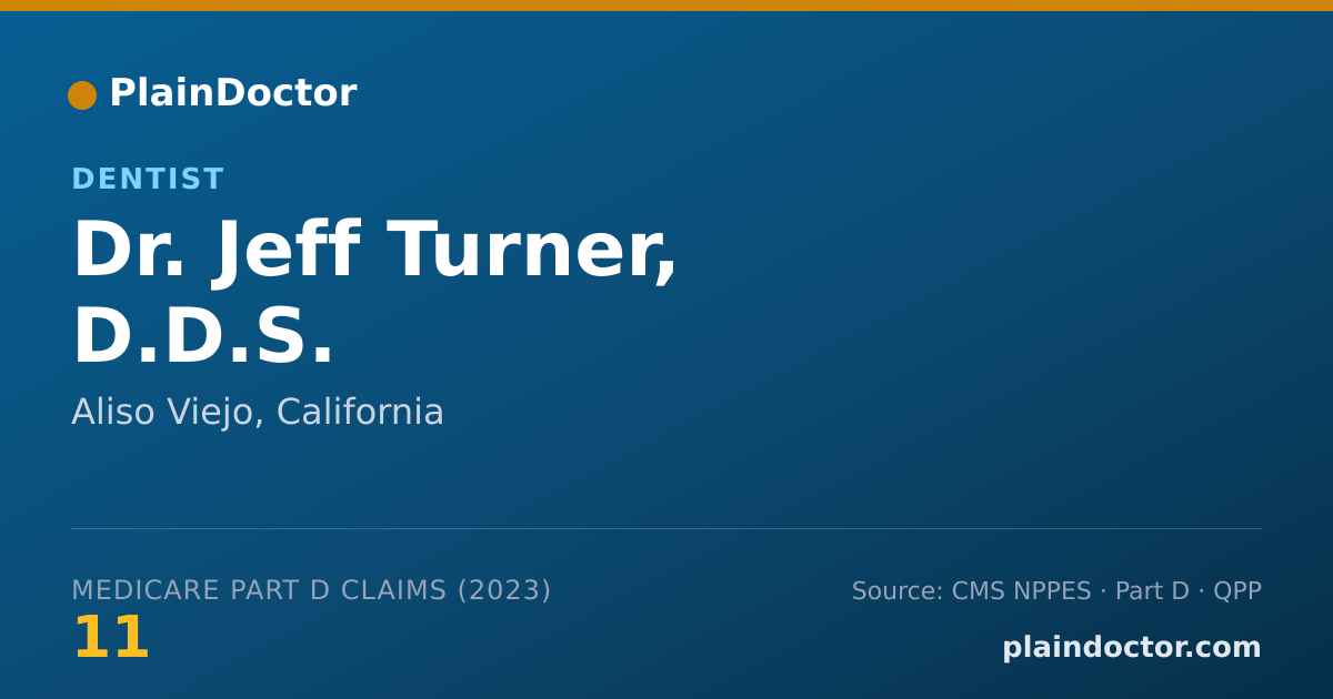 Shareable card for Jeff Turner, D.D.S. - Dentist, Aliso Viejo, CA