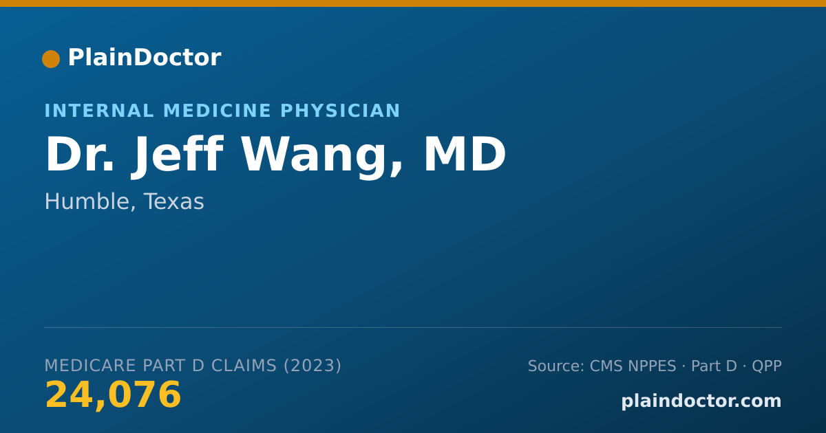 Shareable card for Jeff Wang, MD - Internal Medicine Physician, Humble, TX